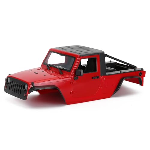 GTFRUQAS Für Axial Für SCX10 II 90046 Für Wrangler 1/10 RC Crawler Auto 12,3 In 313mm Radstand Für Pickup Körper Shell Unmontiert Kit RC Ersatzteile(Red) von GTFRUQAS