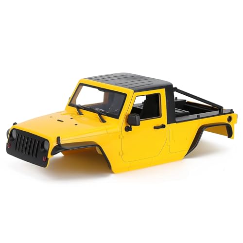 GTFRUQAS Für Axial Für SCX10 II 90046 Für Wrangler 1/10 RC Crawler Auto 12,3 In 313mm Radstand Für Pickup Körper Shell Unmontiert Kit RC Ersatzteile(Yellow) von GTFRUQAS