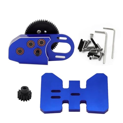 GTFRUQAS Für Axial Für SCX10 II III Für Capra Für TRX4 1/10 RC Crawler Upgrade Teile Für LCG 2Low Getriebe Mittlere Getriebe Box Mit Overdrive Getriebe RC Ersatzteile(Blue) von GTFRUQAS