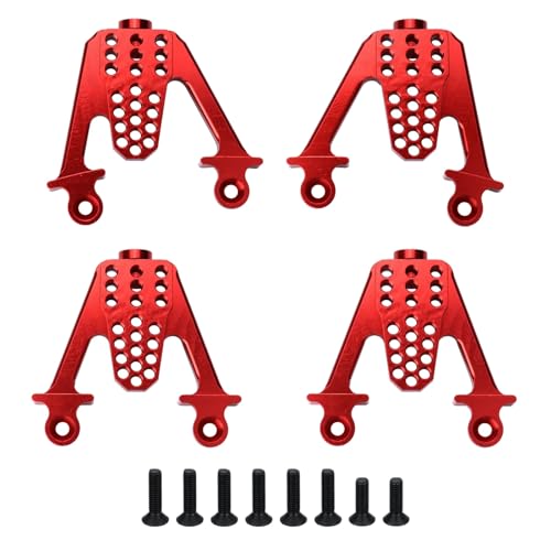 GTFRUQAS Für Axial Für Scx10 1/10 Hinten Stoßdämpfer Schock Türme Montage Post Lift Schocks RC Crawler Front Upgrade Teile Zubehör RC Ersatzteile(Red) von GTFRUQAS