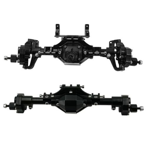 GTFRUQAS Für Axial Für Scx10 Ii 2 Upgrades Teile Für 1/10 90046 90047 Metallic Körper Vorne Und Hinten Portal Achse Set RC Auto Zubehör RC Ersatzteile(Black a Pair) von GTFRUQAS