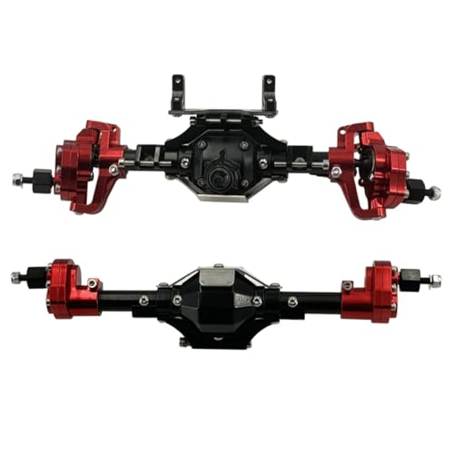 GTFRUQAS Für Axial Für Scx10 Ii 2 Upgrades Teile Für 1/10 90046 90047 Metallic Körper Vorne Und Hinten Portal Achse Set RC Auto Zubehör RC Ersatzteile(Red a Pair) von GTFRUQAS