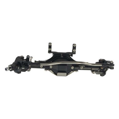 GTFRUQAS Für Axial Für Scx10 Ii 2 Upgrades Teile Für 90046 90047 4WD Metallic Vorne Hinten Gerade Achse Mit Schutz Rüstung RC Auto Zubehör RC Ersatzteile(Black 1) von GTFRUQAS