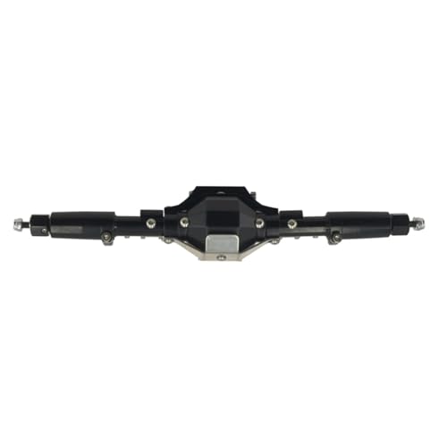 GTFRUQAS Für Axial Für Scx10 Ii 2 Upgrades Teile Für 90046 90047 4WD Metallic Vorne Hinten Gerade Achse Mit Schutz Rüstung RC Auto Zubehör RC Ersatzteile(Black 2) von GTFRUQAS