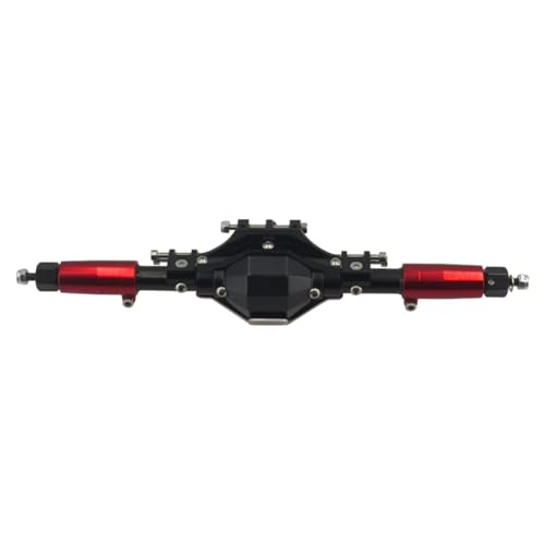 GTFRUQAS Für Axial Für Scx10 Ii 2 Upgrades Teile Für 90046 90047 4WD Metallic Vorne Hinten Gerade Achse Mit Schutz Rüstung RC Auto Zubehör RC Ersatzteile(Red 2) von GTFRUQAS