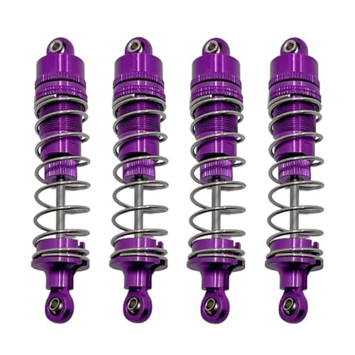 GTFRUQAS Für Bronco Für R1001 R1002 R1003 HB Für Spielzeug Upgrade Teile 4 Stücke Metall Öl Stoßdämpfer Dämpfer RC Auto Upgrade Teile Zubehör RC Ersatzteile(Purple) von GTFRUQAS