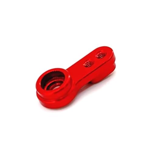 GTFRUQAS Für FMS Für FCX24 1/24 Metall Servo Arm Servo Horn RC Crawler Auto Upgrade Teile Ersatz Zubehör RC Ersatzteile(Red) von GTFRUQAS