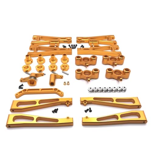 GTFRUQAS Für JLB 1/10 J3 Metall Upgrade Zubehör Modifikation Lenkung Tasse Für Schaukel Arm Lenkung Montage 17mm Combiner RC Auto Ersatz Teile RC Ersatzteile(Yellow) von GTFRUQAS