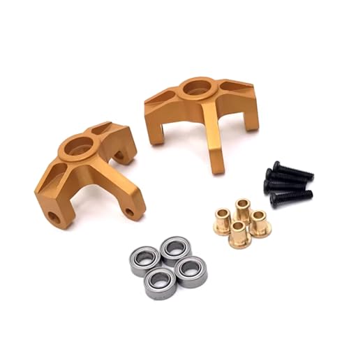 GTFRUQAS Für LC Für Racing 1/14 Für Wltoys 144010 144001 144002 124017 124016 124018 124019 Metall -Upgrade -Zubehör Mit Frontlenker RC -Autoteile Mit Lenkstecher Tragen RC Ersatzteile(Yellow) von GTFRUQAS