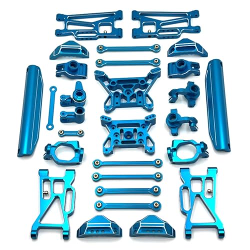 GTFRUQAS Für MJX 1/10 10208 Ersatz Zubehör Für Monster Metall Upgrade Und Modifikation Kit Paket RC Auto Teile RC Ersatzteile(Blue) von GTFRUQAS