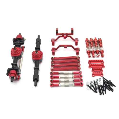 GTFRUQAS Für MN 1/12 D90 D91 D96 Für MN98 99S Metall Upgrade Vorne Hinterachse Montage Spurstange Stoßdämpfer Kit RC Auto Teile RC Ersatzteile(Black 1) von GTFRUQAS