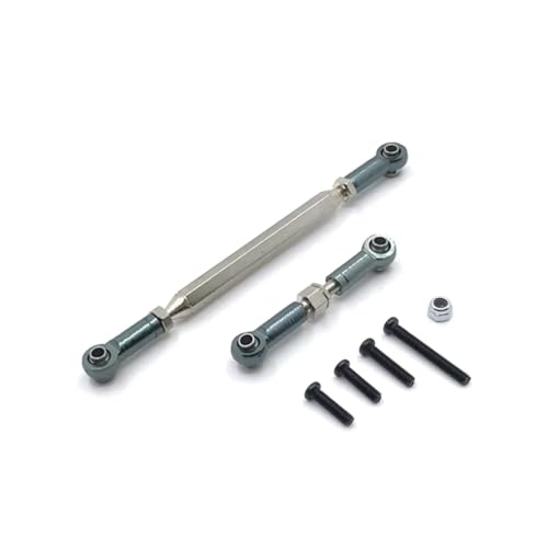 GTFRUQAS Für MN D90 Für MN99S Metall Einstellbare Lenkung Link Servo Link Stange Lenkgestänge RC Auto Upgrade Teile RC Ersatzteile(Gray) von GTFRUQAS