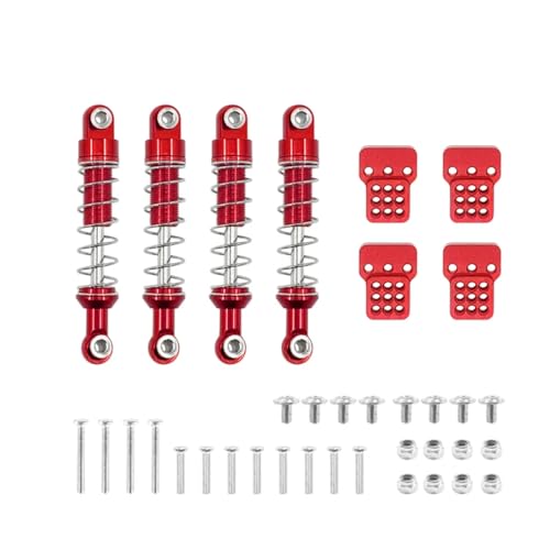 GTFRUQAS Für MN Für MN-90 Für MN99S Für WPL D90 C14 C24 C34 RC Auto Ersatzteile Metall Stoßdämpfer Mit Erweiterte Für Sitz Upgrade Teile RC Ersatzteile(Red) von GTFRUQAS