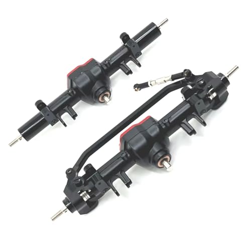 GTFRUQAS Für MN Für MN128 MN86 G500 Metall Verbesserte Teile Vorder- Und Hinterachse Differential Montage RC Auto Ersatz Zubehör RC Ersatzteile(Black 1,Front and Rear) von GTFRUQAS