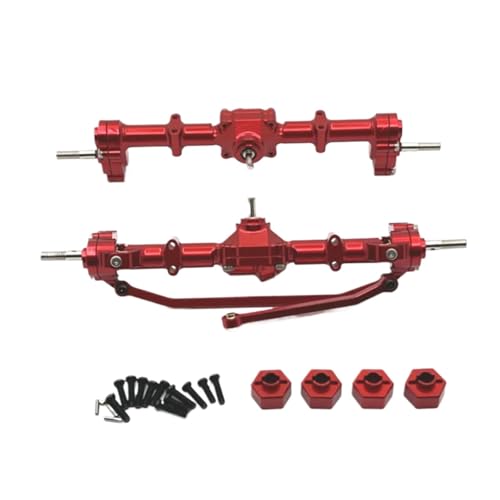 GTFRUQAS Für MN168 Für Metall Vorne Und Hinten Portal Achse 12mm 1/12 Rad Hex Adapter RC Auto Upgrade Teile Fernbedienung Zubehör RC Ersatzteile(Red) von GTFRUQAS