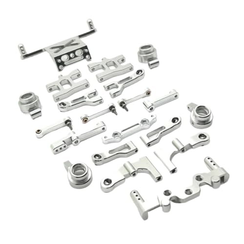 GTFRUQAS Für MN38 1/16 Metall Vorne Und Hinten Für Schaukel Arm Lenkung Tasse Schock Turm Körper Beiträge Halterungen Lenkung Montage RC Auto Upgrade Teile RC Ersatzteile(Silver) von GTFRUQAS