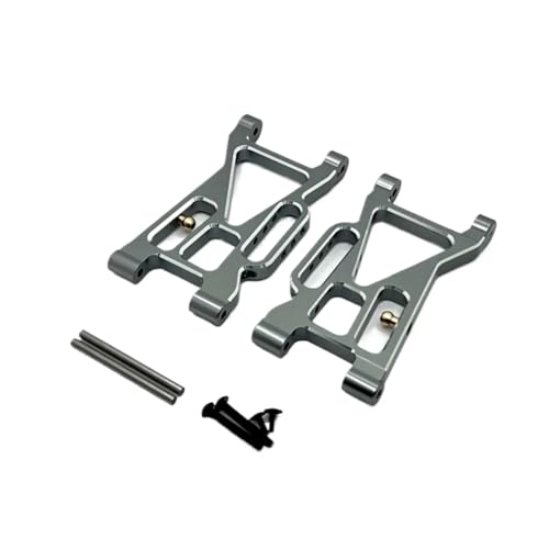 GTFRUQAS Für Mjx Für 10208 Upgrade Teile 1/10 Metall Front Lower Suspension Arm Für Schaukel Arm RC Auto Fernbedienung Upgrade Teile Zubehör RC Ersatzteile(Grey) von GTFRUQAS