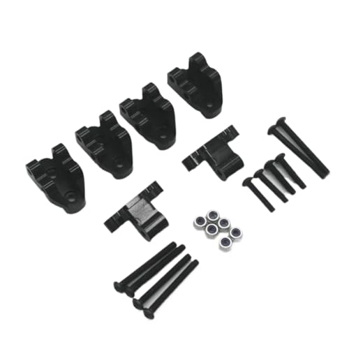 GTFRUQAS Für Mjx Für H8H Westbound RC 1/8 Fernbedienung Fahrzeug Für Klettern Geländewagen Metall Upgrade Teile Vorne Und Hinten Spurstange Für Sitz Teile RC Ersatzteile(Black) von GTFRUQAS