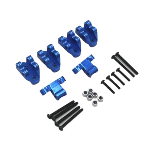 GTFRUQAS Für Mjx Für H8H Westbound RC 1/8 Fernbedienung Fahrzeug Für Klettern Geländewagen Metall Upgrade Teile Vorne Und Hinten Spurstange Für Sitz Teile RC Ersatzteile(Blue) von GTFRUQAS