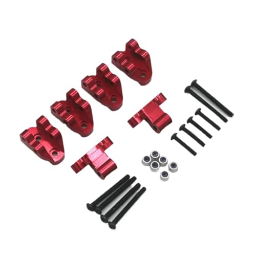 GTFRUQAS Für Mjx Für H8H Westbound RC 1/8 Fernbedienung Fahrzeug Für Klettern Geländewagen Metall Upgrade Teile Vorne Und Hinten Spurstange Für Sitz Teile RC Ersatzteile(Red) von GTFRUQAS