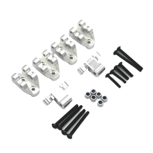 GTFRUQAS Für Mjx Für H8H Westbound RC 1/8 Fernbedienung Fahrzeug Für Klettern Geländewagen Metall Upgrade Teile Vorne Und Hinten Spurstange Für Sitz Teile RC Ersatzteile(Silver) von GTFRUQAS