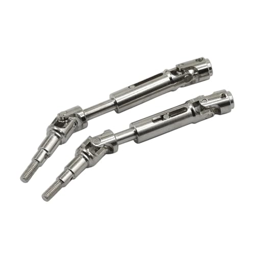 GTFRUQAS Für Mjx Für Hyper Go 14210 14209 1/14 RC Fernbedienung Upgrade Teile 2Pcs Metall Antriebswelle CVD Hinten Antriebswelle Upgrade Teile RC Ersatzteile(Silver) von GTFRUQAS