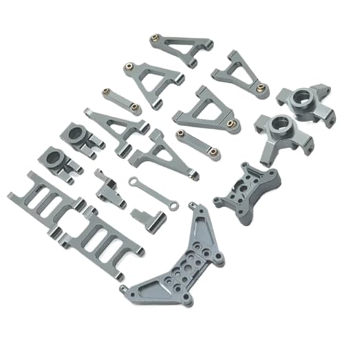 GTFRUQAS Für Mjx Für Hyper Go 14301 14302 1/14 Upgrade Teile Metall Gefährdete Teile Zubehör Set Für Rc Auto CNC Aluminium Zubehör RC Ersatzteile(Dark Grey) von GTFRUQAS