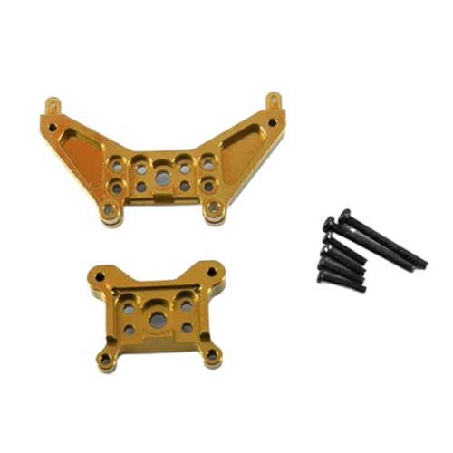 GTFRUQAS Für Mjx Für Hyper Go 14301 14302 1/14 Upgrade Teile Metall Vordere Und Hintere Aufhängung Halterungen Für Rc Auto CNC Aluminium Zubehör RC Ersatzteile(Yellow) von GTFRUQAS