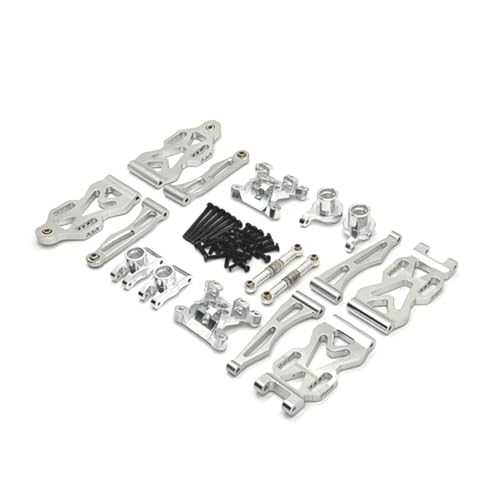 GTFRUQAS Für SCY 1/16 Für JJRC Für C8805 Metall Upgrade Und Modifikation Kit RC Auto Teile Ersatz Zubehör RC Ersatzteile(Silver) von GTFRUQAS