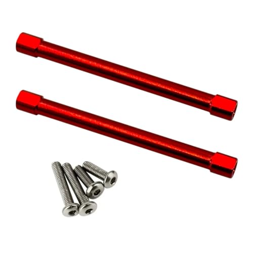 GTFRUQAS Für Scx10 Für Axial Pro Upgrade Teile 1/10 Aluminium Legierung Getriebe Und Stecker Post Stange Metallic RC Fernbedienung Auto Zubehör RC Ersatzteile(Red) von GTFRUQAS