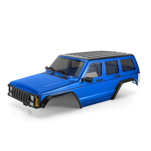 GTFRUQAS Für TRX4M Für Bronco Für Defender Für Chassis 1/18 RC Crawler 6,10 In Radstand ABS Hardtop Für Cherokee Körper RC Ersatzteile(Blue) von GTFRUQAS