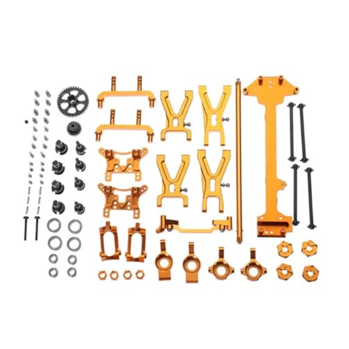 GTFRUQAS Für WLtoys 1/18 A949 A959 A969 A979 K929 Metall Upgrade Zubehör Für Schaukel Arm Lenkung Tasse Getriebe 19 Stück Set RC Auto Ersatzteile RC Ersatzteile(Yellow) von GTFRUQAS