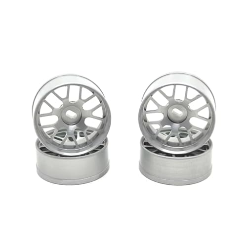 GTFRUQAS Für WLtoys 1/28 284121 K969 K979 K989 K999 P929 P939 Für Mini-Q Für Mini-Z RC01 Für Kyosho Metall Upgrade Teile Modifizierte 22,5mm Räder RC Auto Zubehör RC Ersatzteile(Silver) von GTFRUQAS