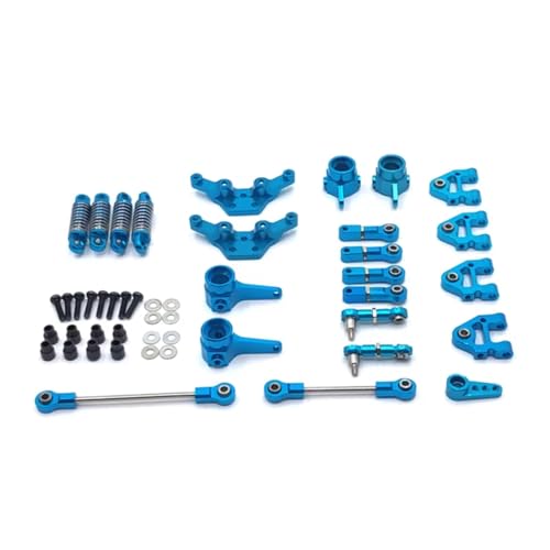 GTFRUQAS Für WLtoys 1/28 284131 K969 K979 K989 K999 Metall Upgrade Für Schaukel Arm Lenkung Tasse Schock Halterung Lenkung Link Schock RC Auto Teile RC Ersatzteile(Blue) von GTFRUQAS