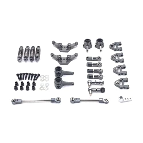 GTFRUQAS Für WLtoys 1/28 284131 K969 K979 K989 K999 Metall Upgrade Für Schaukel Arm Lenkung Tasse Schock Halterung Lenkung Link Schock RC Auto Teile RC Ersatzteile(Gray) von GTFRUQAS