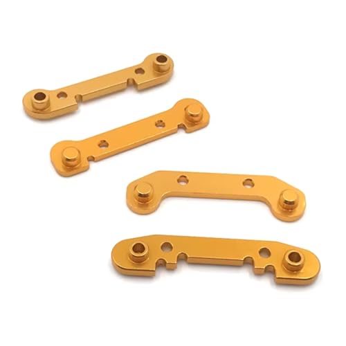 GTFRUQAS Für WLtoys 144010 144001 144002 124016 124017 124018 124019 Metall Upgrade Zubehör Vorne Und Hinten Für Schaukel Arm Halterungen RC Auto Ersatzteile RC Ersatzteile(Yellow) von GTFRUQAS