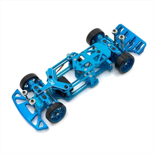 GTFRUQAS Für WLtoys Für Kyosho 1/28 Metall Upgrade RC02 Hinten Antrieb Drift Für Racing Rahmen RC Auto Ersatz Teile RC Ersatzteile(Blue) von GTFRUQAS