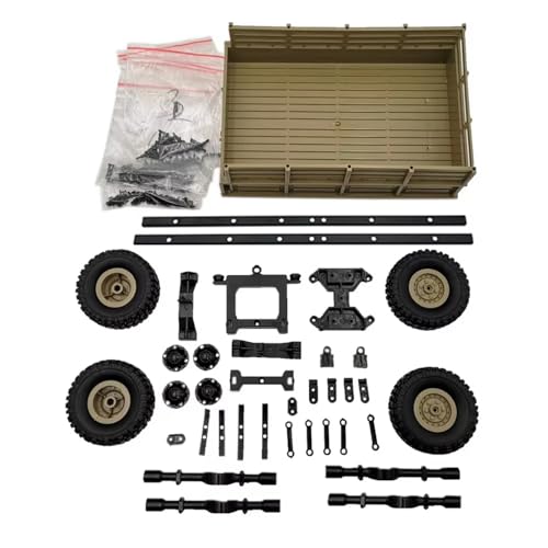 GTFRUQAS Für WPL B14 B24 B16 B36 4WD 6WD LKW Suspension 4 Rad Anhänger Upgrade DIY Geändert Für Klettern Off-Road Fahrzeug Für Modell Teile RC Ersatzteile(Yellow) von GTFRUQAS