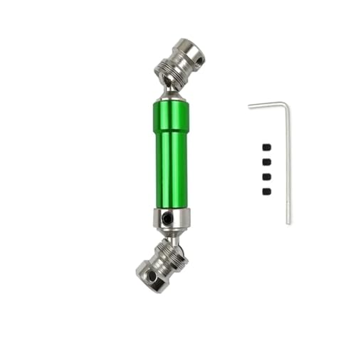 GTFRUQAS Für Wltoys Für 12427 12423 12428 12429 1/12 RC Auto Upgrade Teile Zubehör Metall Hinten Antriebswelle 80mm-100mm RC Ersatzteile(Green) von GTFRUQAS