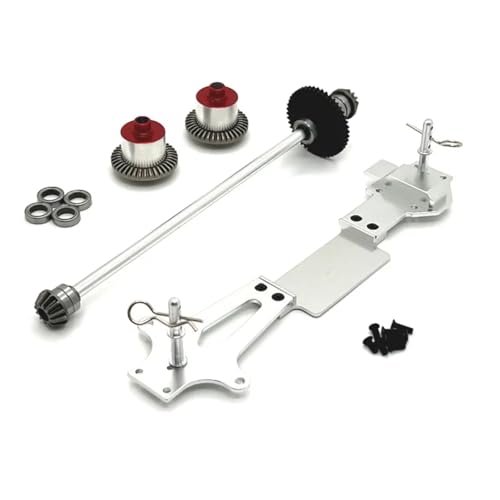 GTFRUQAS Für Wltoys Für 144001 144010 144016 144018 Für RIaarIo 1/14 RC Auto Upgrade Teile Metall Zweite Boden Bord Differential Zentrale Antriebswelle RC Ersatzteile(Silver) von GTFRUQAS