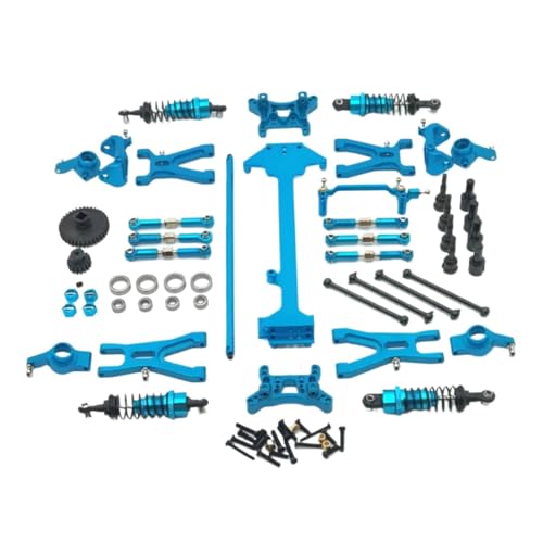 GTFRUQAS Für Wltoys Für A949 A959 A969 A979 K929 1/18 Metall Upgrade Teile Kit Antriebswelle Stoßdämpfer Link Stange RC Auto Modifikation Zubehör RC Ersatzteile(Blue) von GTFRUQAS