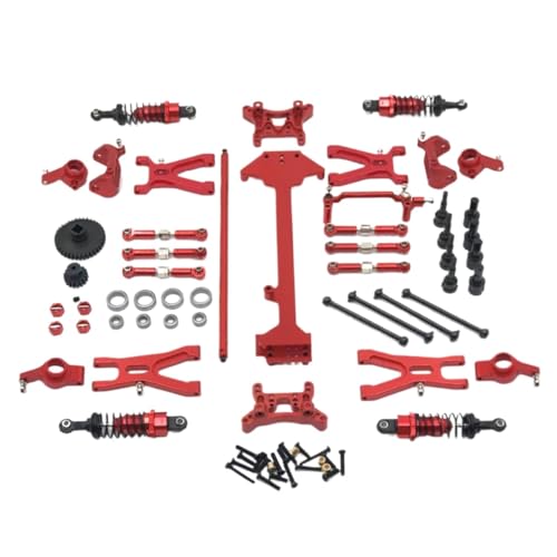 GTFRUQAS Für Wltoys Für A949 A959 A969 A979 K929 1/18 Metall Upgrade Teile Kit Antriebswelle Stoßdämpfer Link Stange RC Auto Modifikation Zubehör RC Ersatzteile(Red) von GTFRUQAS