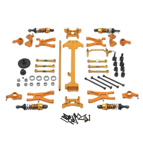 GTFRUQAS Für Wltoys Für A949 A959 A969 A979 K929 1/18 Metall Upgrade Teile Kit Antriebswelle Stoßdämpfer Link Stange RC Auto Modifikation Zubehör RC Ersatzteile(Yellow) von GTFRUQAS