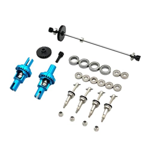 GTFRUQAS Für Wltoys Für K969 K979 K989 K999 P929 284131 284010 1/28 Metall Antriebswelle Antriebsrad Differential Lager Set RC Auto Upgrades Teile RC Ersatzteile(Blue) von GTFRUQAS