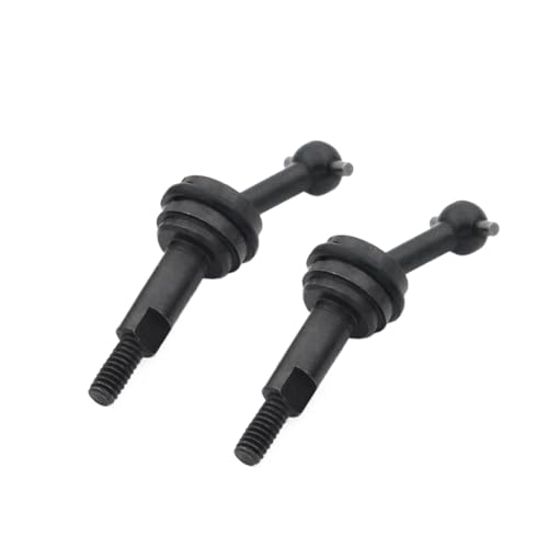 GTFRUQAS Für Wltoys Für K969 K989 K979 P929 1/28 RC Auto Upgrades Teile 2PCS 2mm Erweiterte Metall CVD Für Universal Joint Welle Mit M2 Mutter RC Ersatzteile(Black) von GTFRUQAS