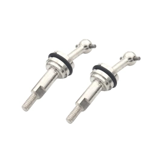 GTFRUQAS Für Wltoys Für K969 K989 K979 P929 1/28 RC Auto Upgrades Teile 2PCS 2mm Erweiterte Metall CVD Für Universal Joint Welle Mit M2 Mutter RC Ersatzteile(Silver) von GTFRUQAS