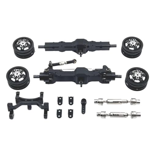 GTFRUQAS Für Wpl Für C74 1/10 Metall Upgrade Achse Servo Für Sitz Radnabe Antriebswelle Fernbedienung Zubehör RC Auto Fernbedienung Ersatzteile RC Ersatzteile(Black) von GTFRUQAS