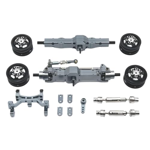 GTFRUQAS Für Wpl Für C74 1/10 Metall Upgrade Achse Servo Für Sitz Radnabe Antriebswelle Fernbedienung Zubehör RC Auto Fernbedienung Ersatzteile RC Ersatzteile(Dark Grey) von GTFRUQAS