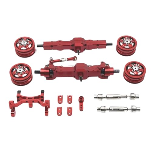 GTFRUQAS Für Wpl Für C74 1/10 Metall Upgrade Achse Servo Für Sitz Radnabe Antriebswelle Fernbedienung Zubehör RC Auto Fernbedienung Ersatzteile RC Ersatzteile(Red) von GTFRUQAS