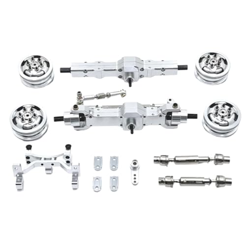 GTFRUQAS Für Wpl Für C74 1/10 Metall Upgrade Achse Servo Für Sitz Radnabe Antriebswelle Fernbedienung Zubehör RC Auto Fernbedienung Ersatzteile RC Ersatzteile(Silver) von GTFRUQAS